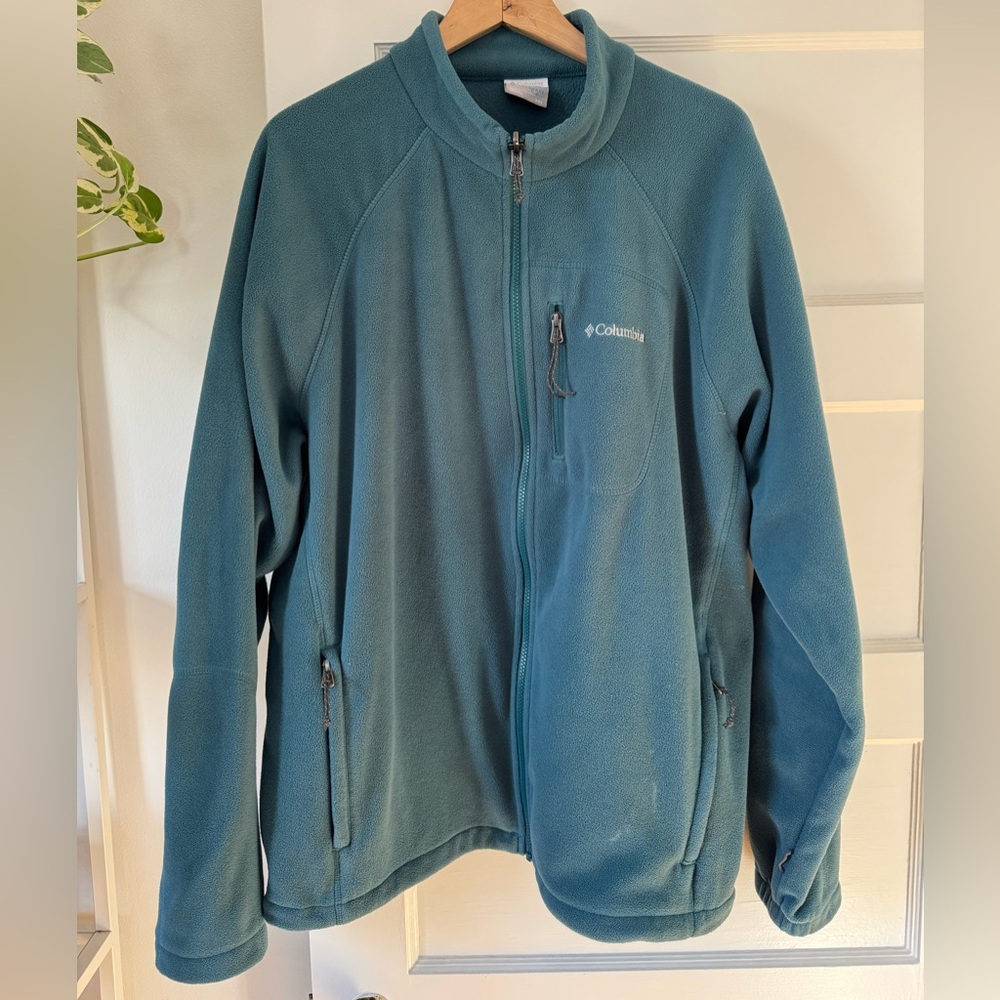 Columbia Men's Fleece Jacket XXL Teal